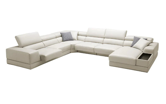 Zen Luxe Leather Reclining Sectional