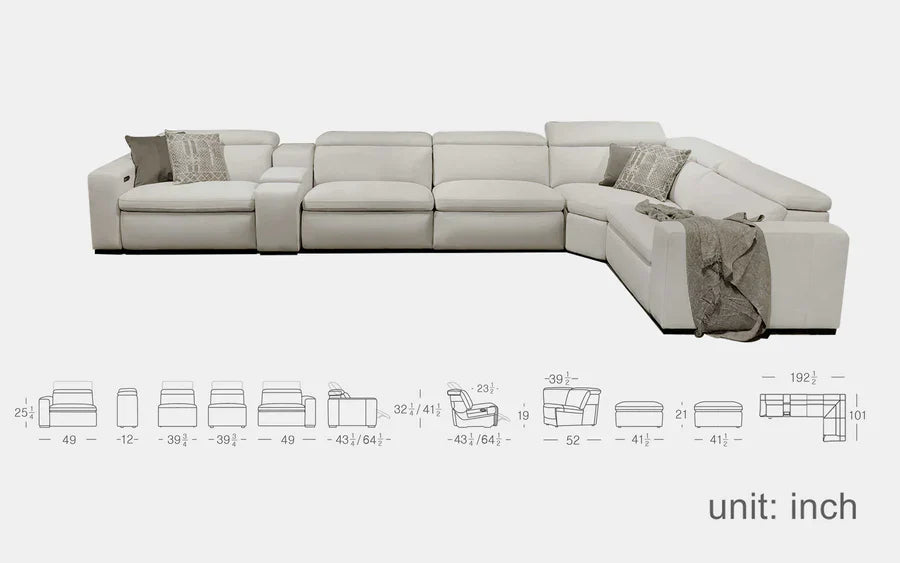 Luxe Recliner Sectional Sofa