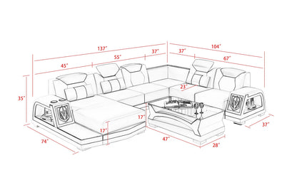 Vinco Modern Sectional