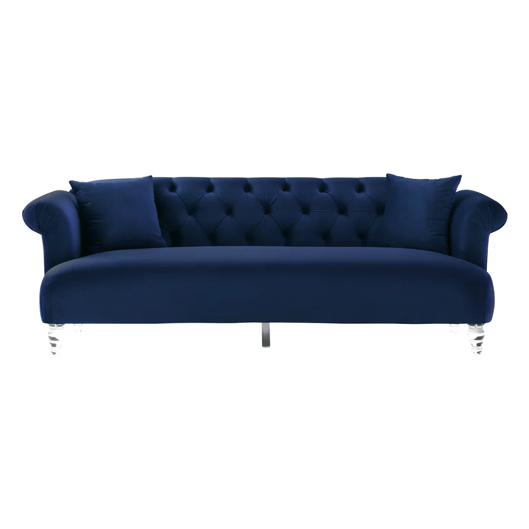 Elegance Navy Blue Velvet Sofa