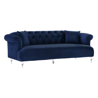 Elegance Navy Blue Velvet Sofa