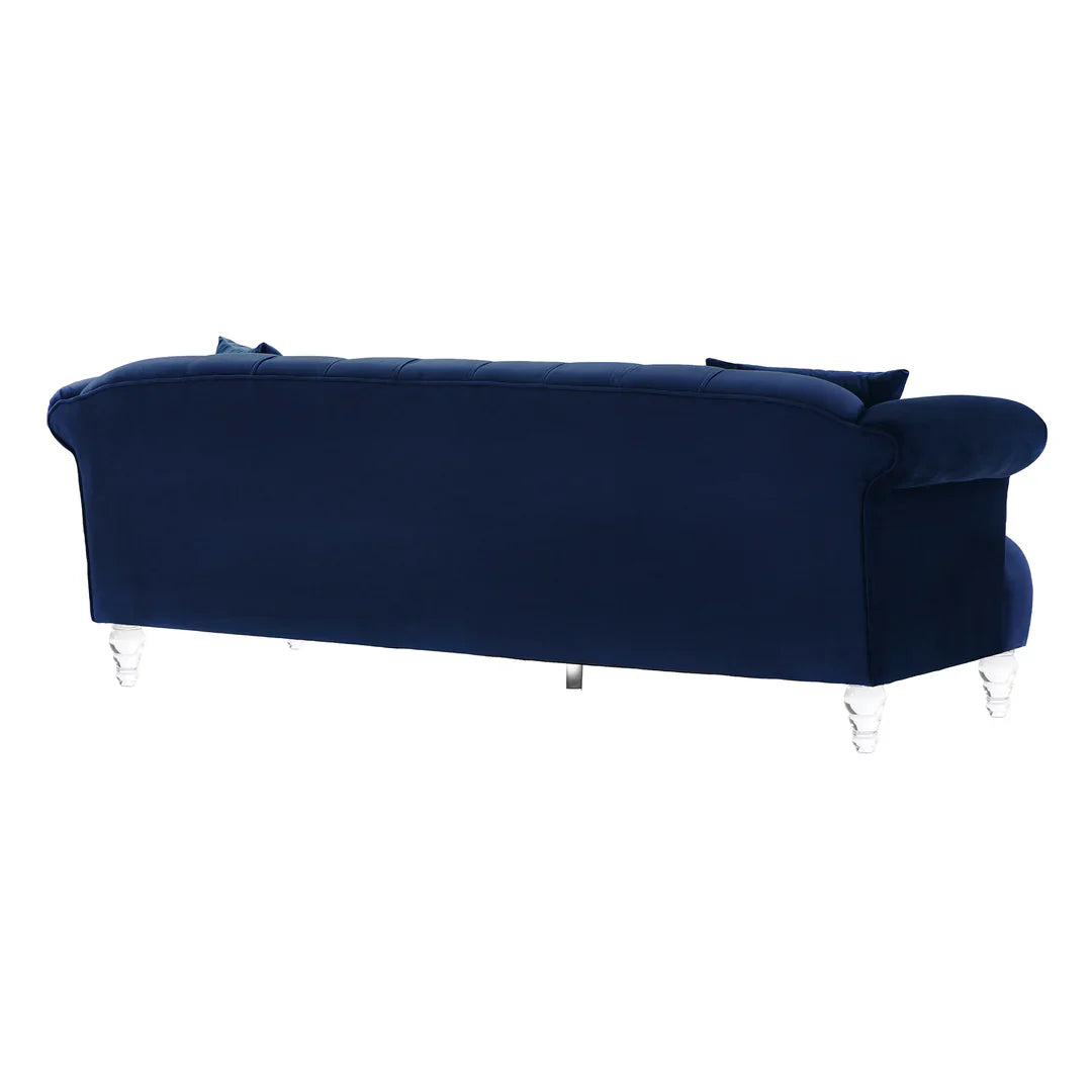 Elegance Navy Blue Velvet Sofa