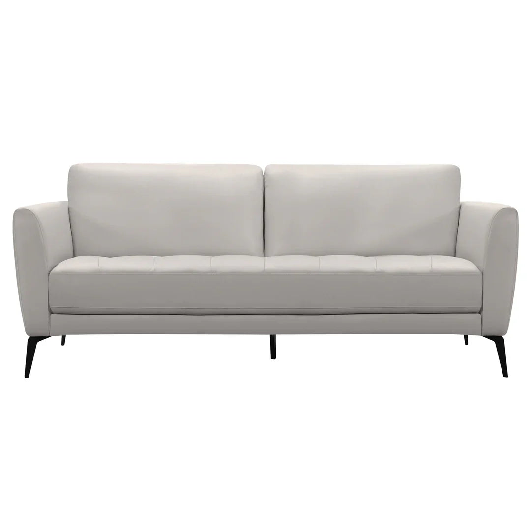 Hope Modern Gray Leather Sofa