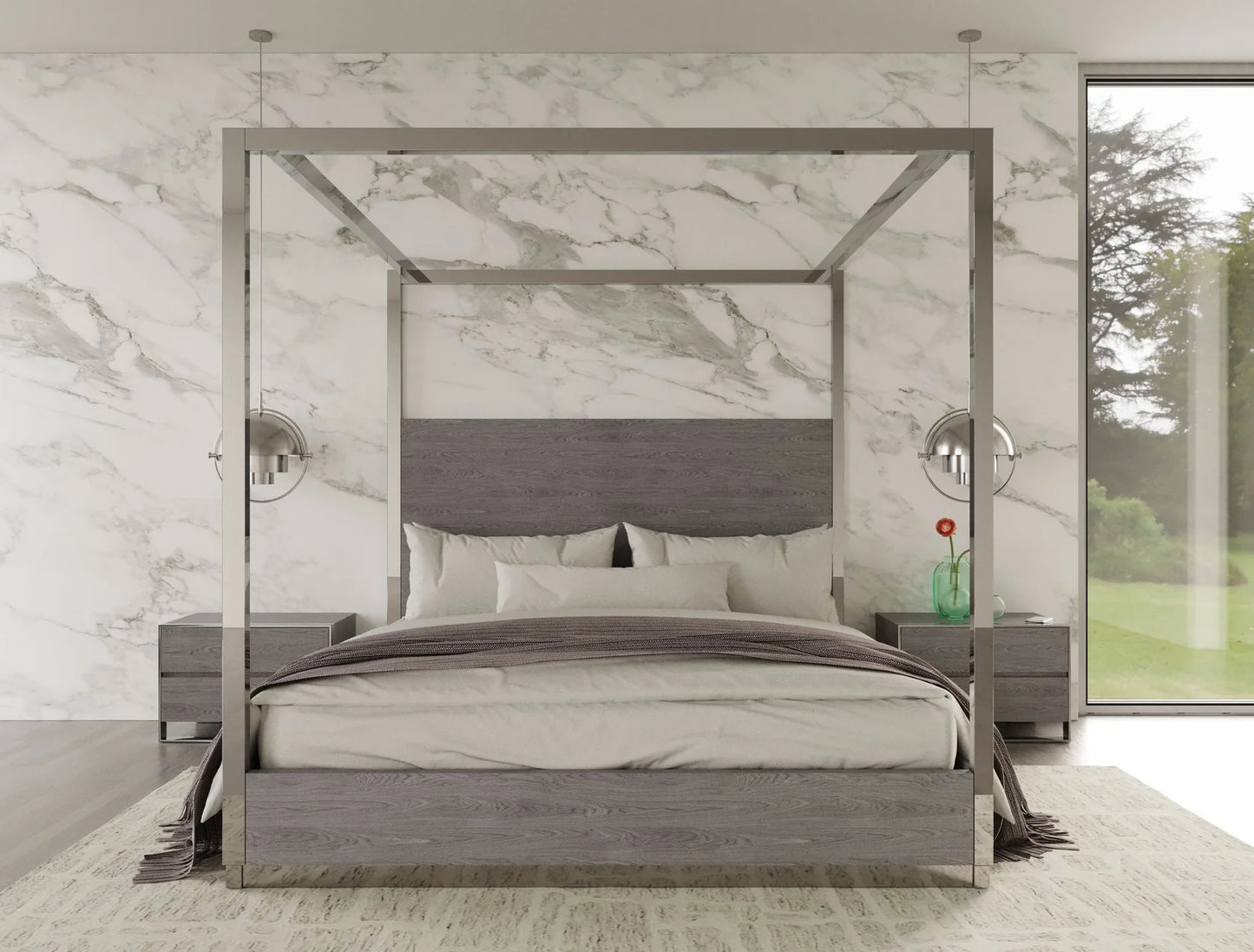 Modern Canopy Bedroom Set