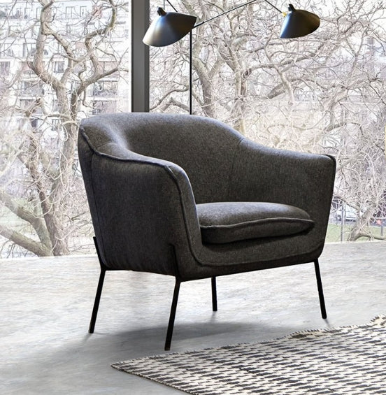 Modern Charcoal Accent Chair